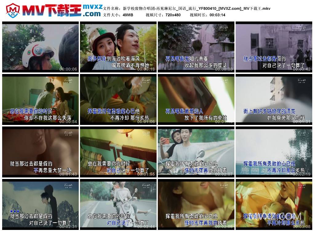 新学校废物合唱团-再见琳尼尔_国语_流行_YF800410